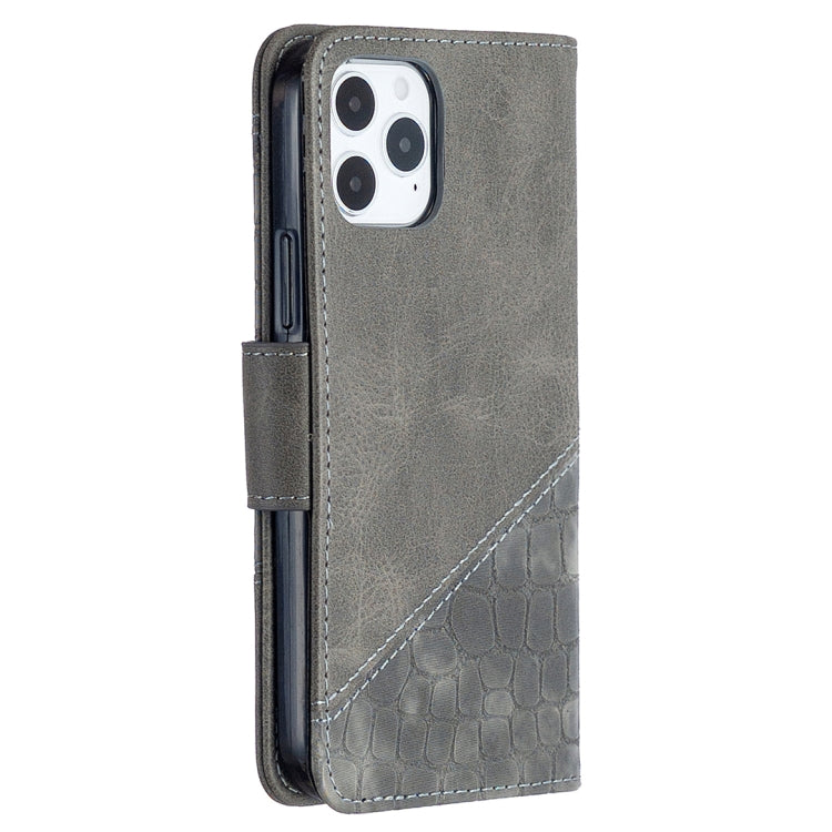 For iPhone 12 / 12 Pro Matching Color Crocodile Texture Horizontal Flip PU Leather Case with Wallet & Holder & Card Slots