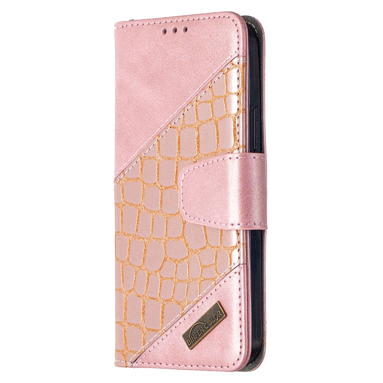For iPhone 12 / 12 Pro Matching Color Crocodile Texture Horizontal Flip PU Leather Case with Wallet & Holder & Card Slots