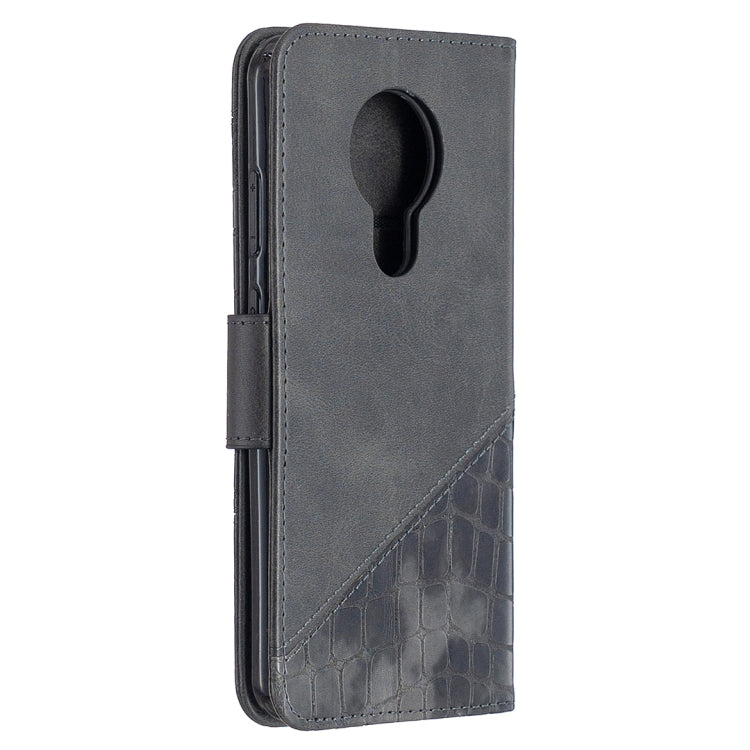 For Nokia 5.3 Matching Color Crocodile Texture Horizontal Flip PU Leather Case with Wallet & Holder & Card Slots