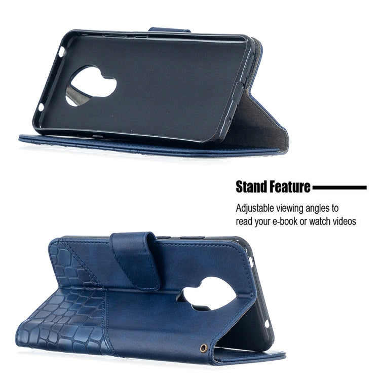 For Nokia 5.3 Matching Color Crocodile Texture Horizontal Flip PU Leather Case with Wallet & Holder & Card Slots