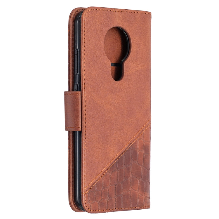 For Nokia 5.3 Matching Color Crocodile Texture Horizontal Flip PU Leather Case with Wallet & Holder & Card Slots