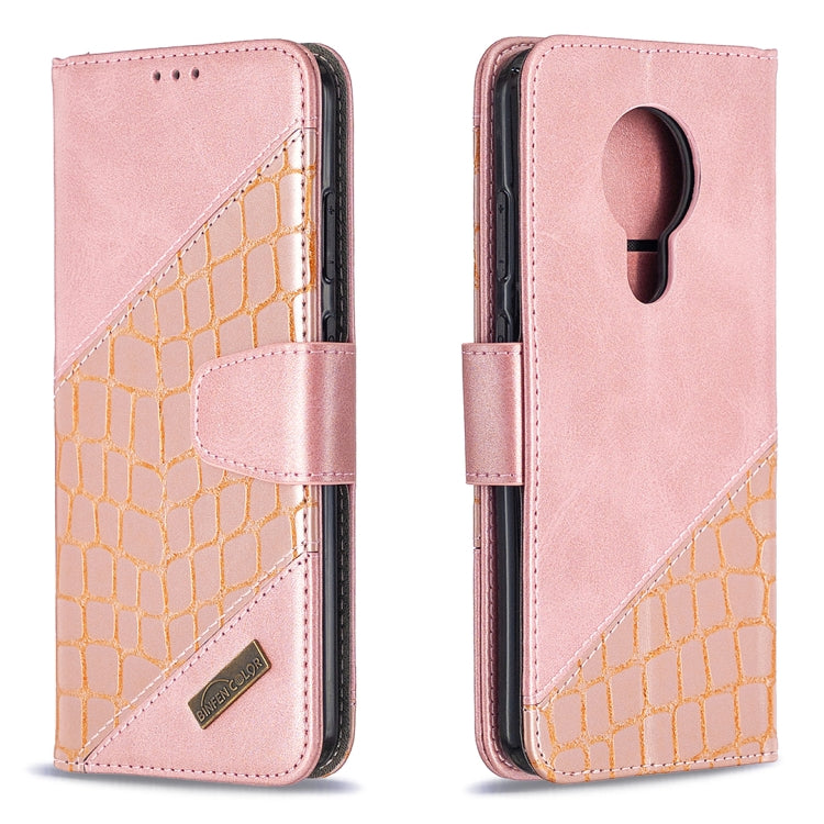 For Nokia 5.3 Matching Color Crocodile Texture Horizontal Flip PU Leather Case with Wallet & Holder & Card Slots