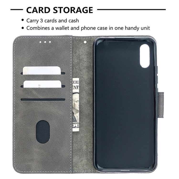 For Xiaomi Redmi 9A Matching Color Crocodile Texture Horizontal Flip PU Leather Case with Wallet & Holder & Card Slots