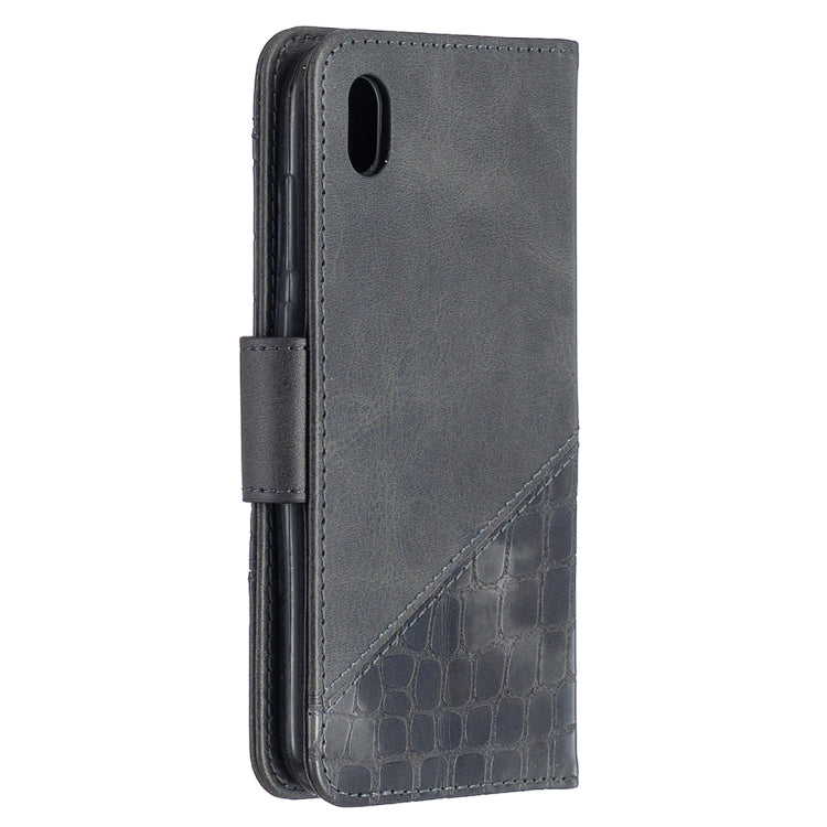 For Huawei Y5(2019) Matching Color Crocodile Texture Horizontal Flip PU Leather Case with Wallet & Holder & Card Slots