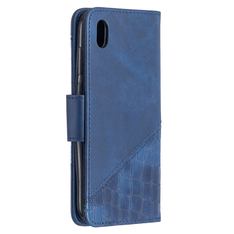 For Huawei Y5(2019) Matching Color Crocodile Texture Horizontal Flip PU Leather Case with Wallet & Holder & Card Slots