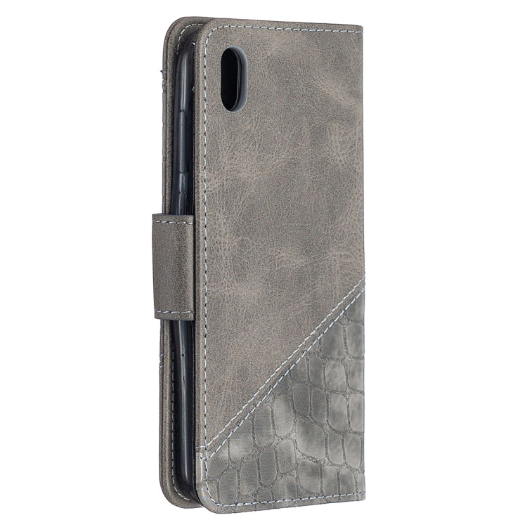 For Huawei Y5(2019) Matching Color Crocodile Texture Horizontal Flip PU Leather Case with Wallet & Holder & Card Slots