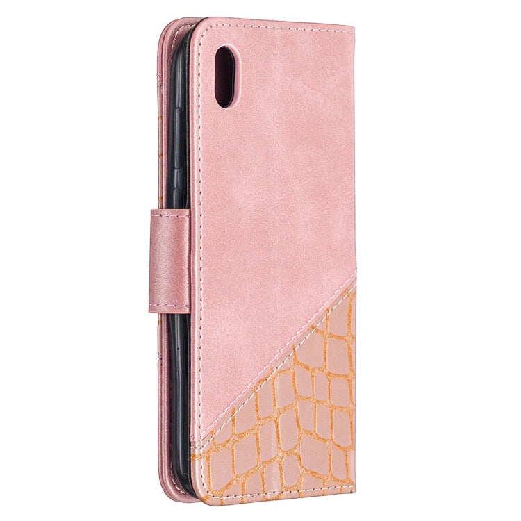 For Huawei Y5(2019) Matching Color Crocodile Texture Horizontal Flip PU Leather Case with Wallet & Holder & Card Slots