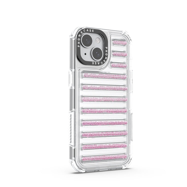 For iPhone 15 Pro Max Capsule Glitter TPU Hybrid PC Airbag Phone Case