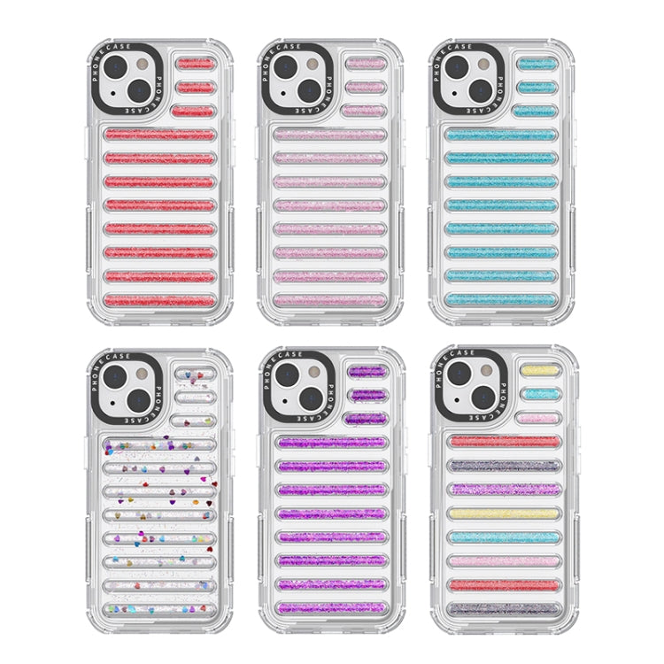 For iPhone 14 Pro Capsule Glitter TPU Hybrid PC Airbag Phone Case