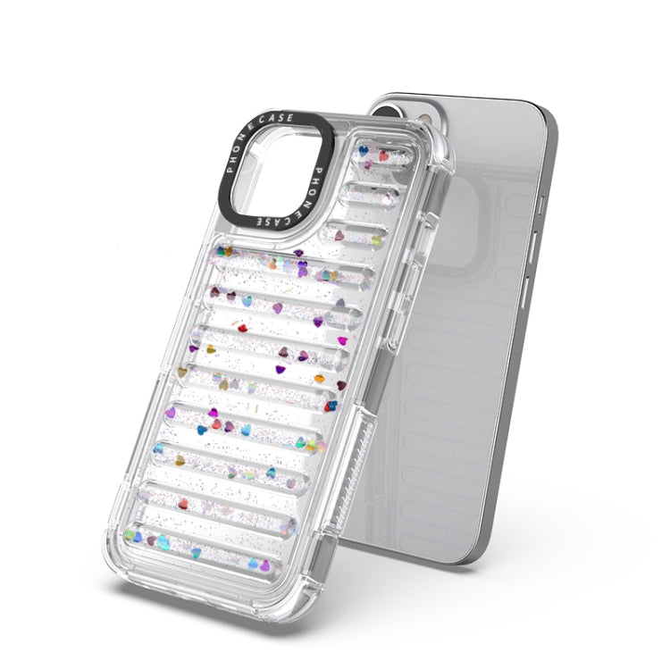 For iPhone 14 Pro Capsule Glitter TPU Hybrid PC Airbag Phone Case
