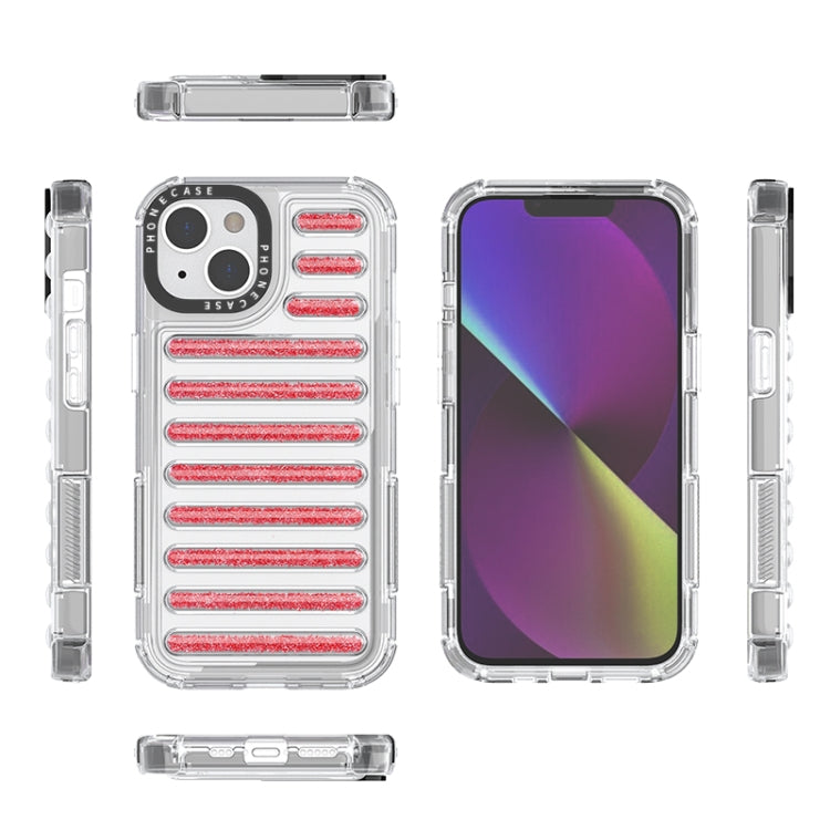 For iPhone 14 Pro Max Capsule Glitter TPU Hybrid PC Airbag Phone Case