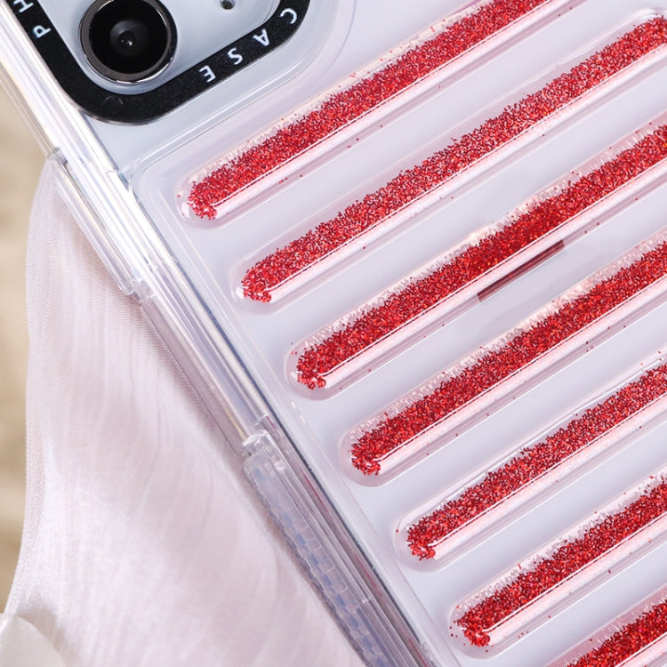 For iPhone 11 Capsule Glitter TPU Hybrid PC Airbag Phone Case
