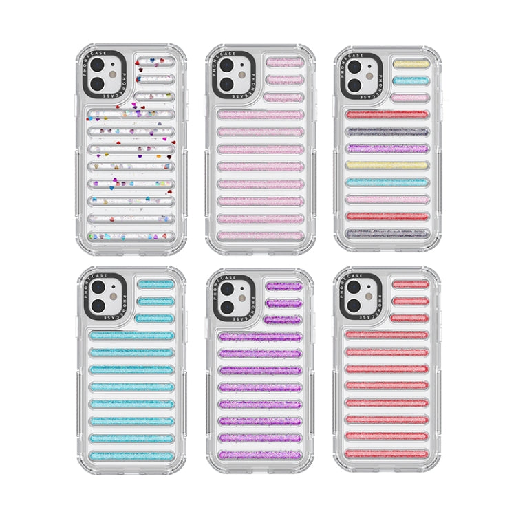 For iPhone 11 Pro Max Capsule Glitter TPU Hybrid PC Airbag Phone Case