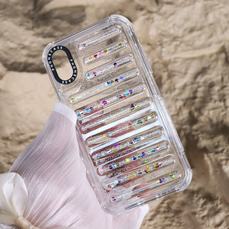 For iPhone XR Capsule Glitter TPU Hybrid PC Airbag Phone Case