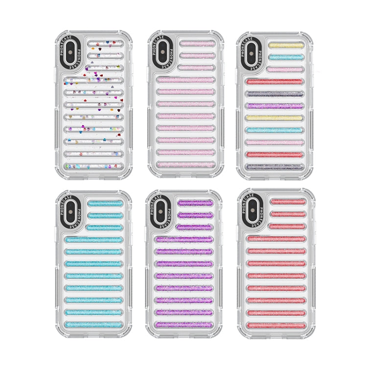 For iPhone XR Capsule Glitter TPU Hybrid PC Airbag Phone Case