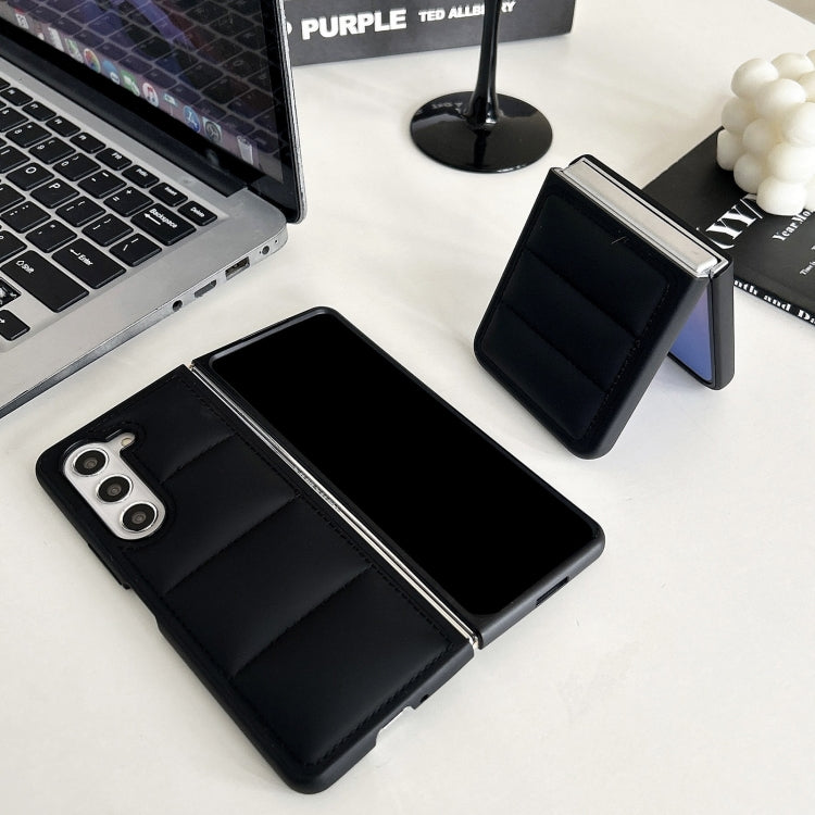For Samsung Galaxy Z Fold6 Cotton Filling Eiderdown Airbag Phone Case - Black