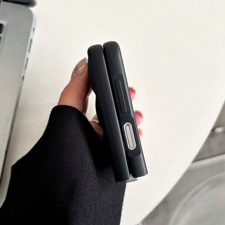 For Samsung Galaxy Z Fold6 Cotton Filling Eiderdown Airbag Phone Case - Black