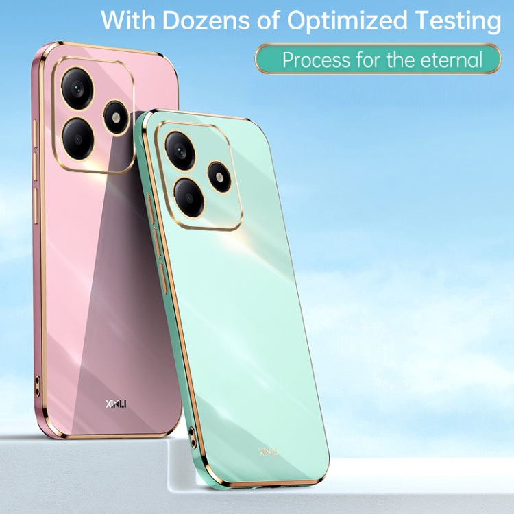 For Redmi Note 14 5G XINLI Straight Edge 6D Electroplate TPU Phone Case
