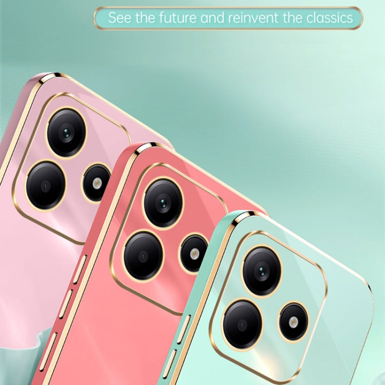 For Redmi Note 14 5G XINLI Straight Edge 6D Electroplate TPU Phone Case