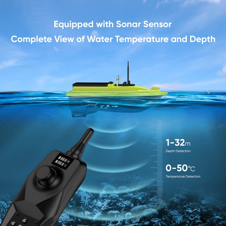 D36 Smart Remote Control Single Compartment Fishing Boat with Sonar Sensor, Plug:US Plug