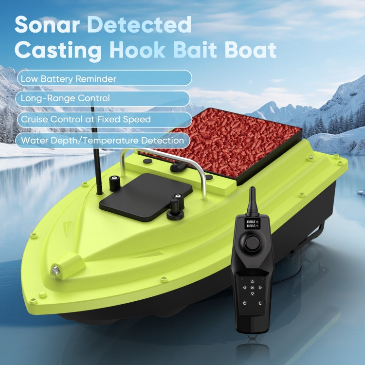D36 Smart Remote Control Single Compartment Fishing Boat with Sonar Sensor, Plug:UK Plug