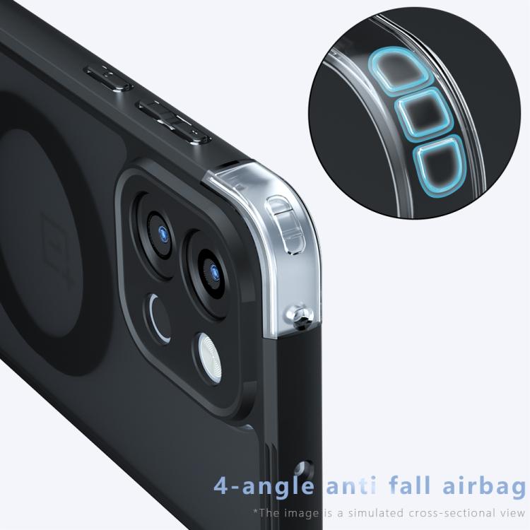 For OnePlus 13T Armor MagSafe PC Hybrid TPU Phone Case - Frosted Black