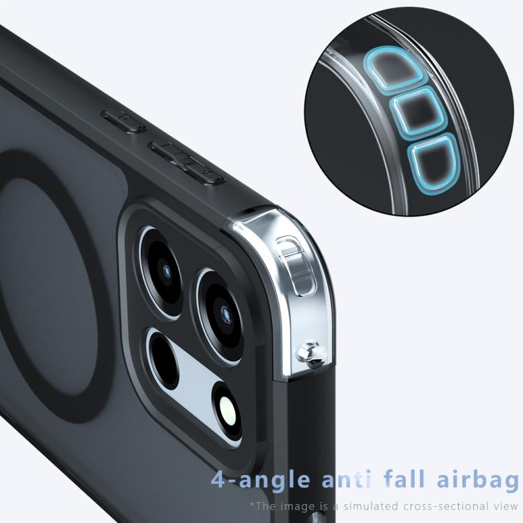 For OnePlus Turbo 6 / 6V Armor MagSafe PC Hybrid TPU Phone Case - Frosted Black