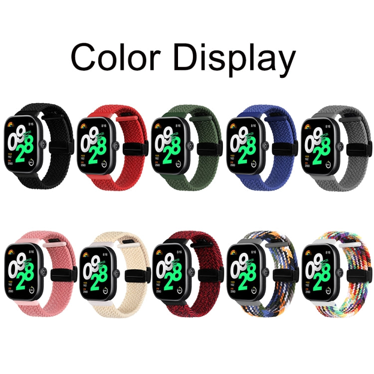 For Xiaomi Band 10 Pro / Redmi Watch 6 / 5 Folding Magnetic Buckle Braided Watch Band