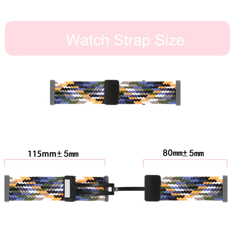 For Xiaomi Band 10 Pro / Redmi Watch 6 / 5 Folding Magnetic Buckle Braided Watch Band