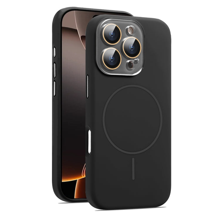 For iPhone 16 Pro AG Fine Hole Liquid Silicone MagSafe Magnetic Phone Case
