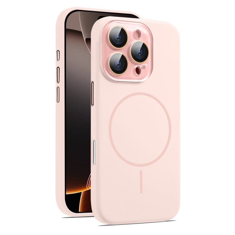 For iPhone 16 Pro AG Fine Hole Liquid Silicone MagSafe Magnetic Phone Case