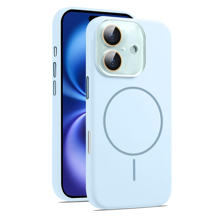For iPhone 16 Plus AG Fine Hole Liquid Silicone MagSafe Magnetic Phone Case