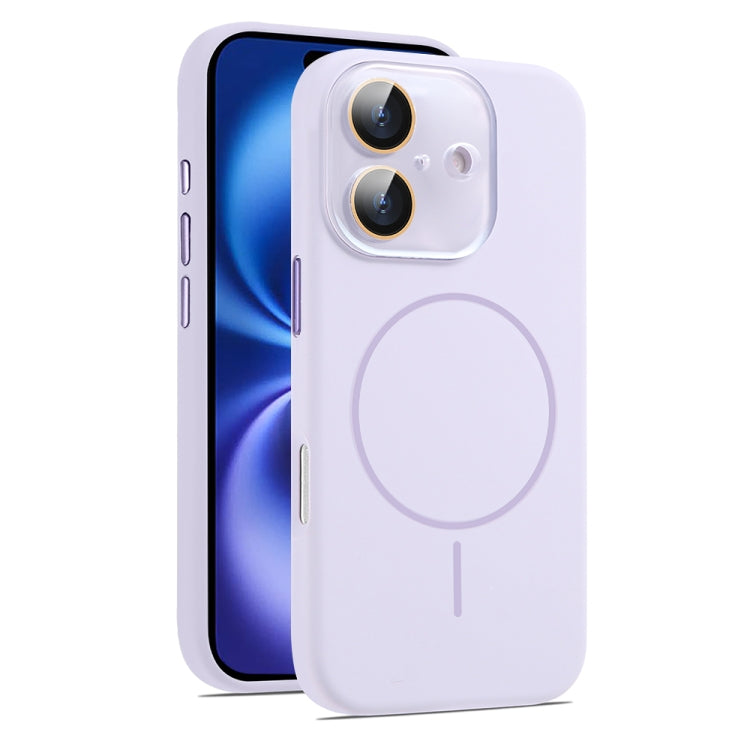 For iPhone 16 Plus AG Fine Hole Liquid Silicone MagSafe Magnetic Phone Case