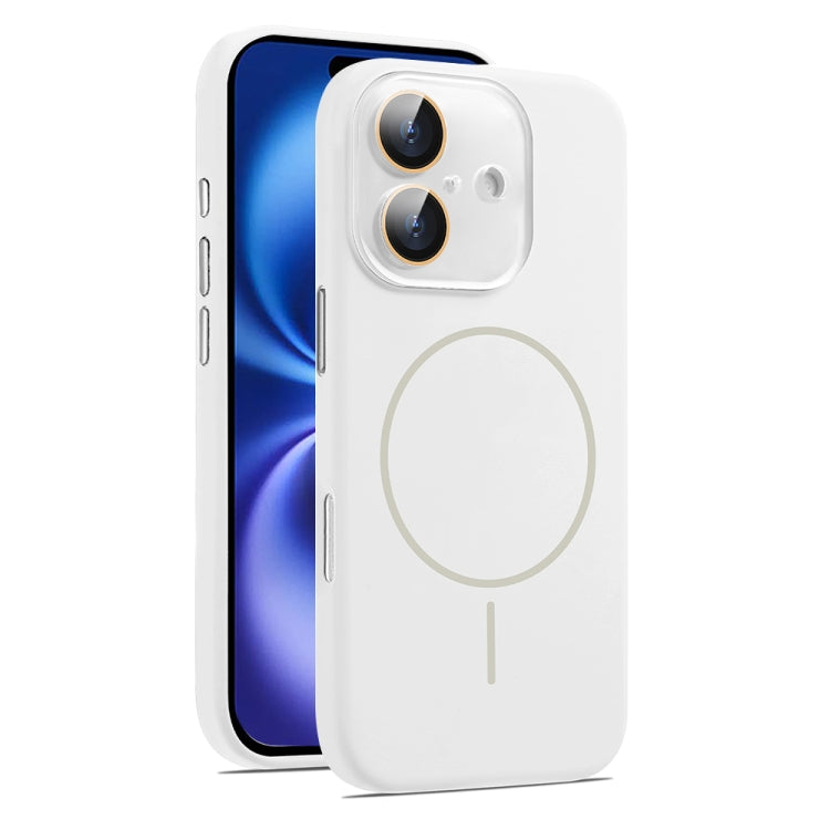For iPhone 16 Plus AG Fine Hole Liquid Silicone MagSafe Magnetic Phone Case