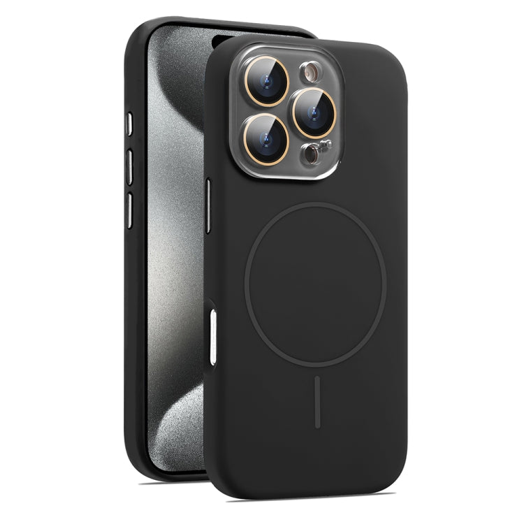 For iPhone 15 Pro AG Fine Hole Liquid Silicone MagSafe Magnetic Phone Case
