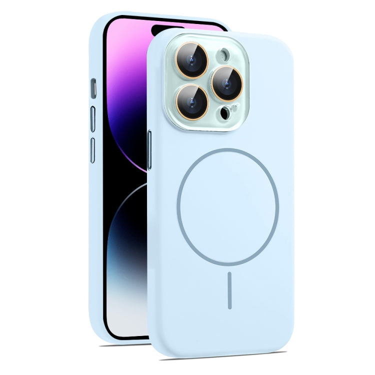 For iPhone 14 Pro AG Fine Hole Liquid Silicone MagSafe Magnetic Phone Case