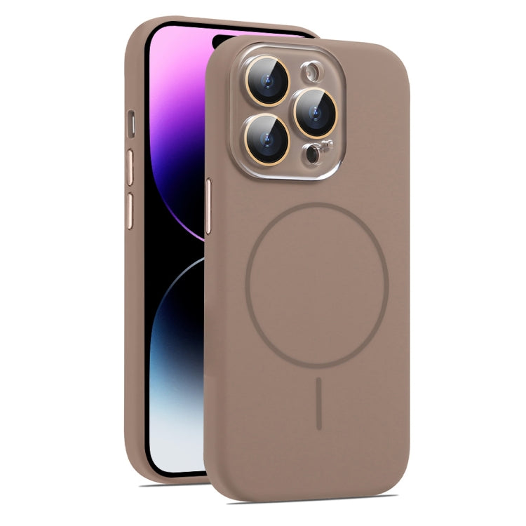 For iPhone 14 Pro AG Fine Hole Liquid Silicone MagSafe Magnetic Phone Case