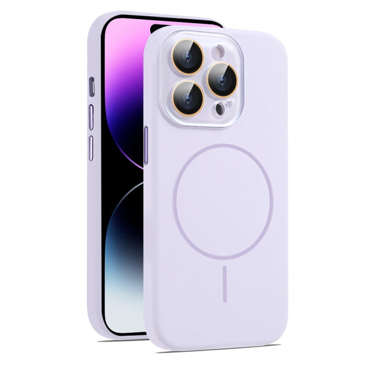 For iPhone 14 Pro AG Fine Hole Liquid Silicone MagSafe Magnetic Phone Case