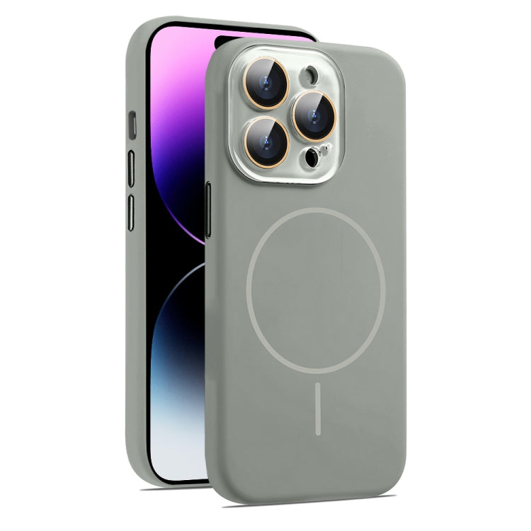 For iPhone 14 Pro AG Fine Hole Liquid Silicone MagSafe Magnetic Phone Case
