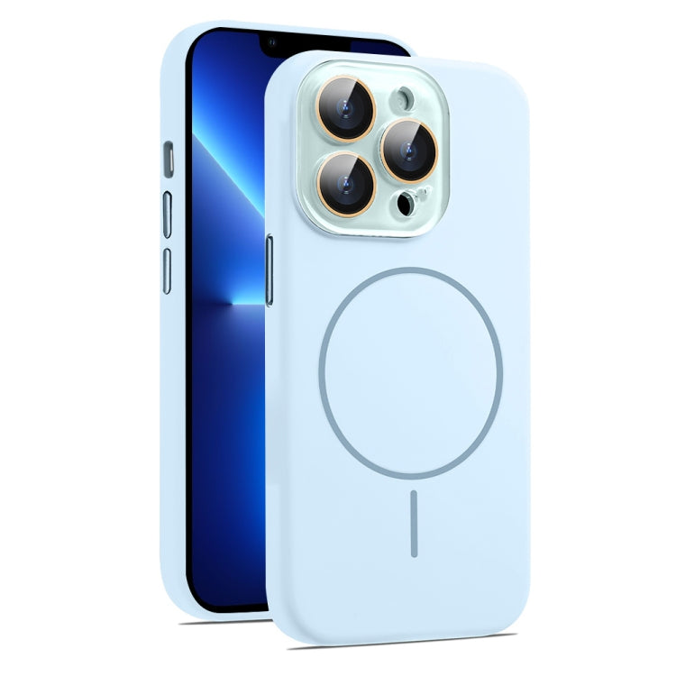 For iPhone 13 Pro Max AG Fine Hole Liquid Silicone MagSafe Magnetic Phone Case