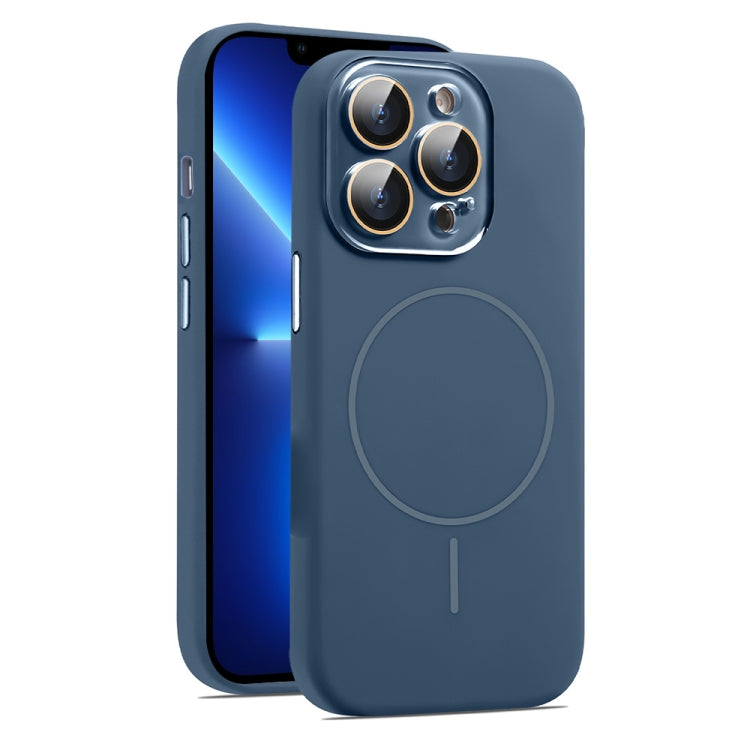 For iPhone 13 Pro AG Fine Hole Liquid Silicone MagSafe Magnetic Phone Case
