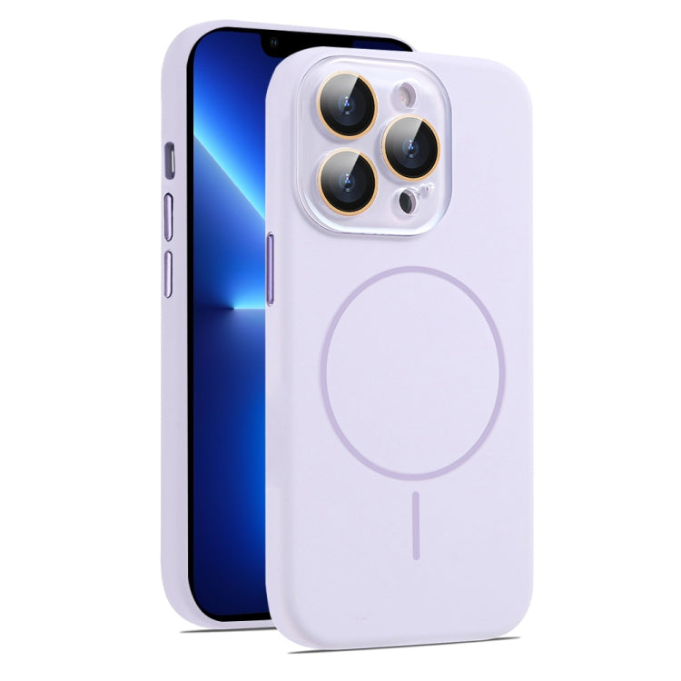For iPhone 13 Pro AG Fine Hole Liquid Silicone MagSafe Magnetic Phone Case