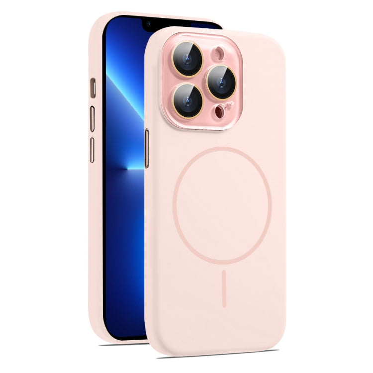 For iPhone 13 Pro AG Fine Hole Liquid Silicone MagSafe Magnetic Phone Case