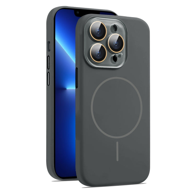 For iPhone 13 Pro AG Fine Hole Liquid Silicone MagSafe Magnetic Phone Case