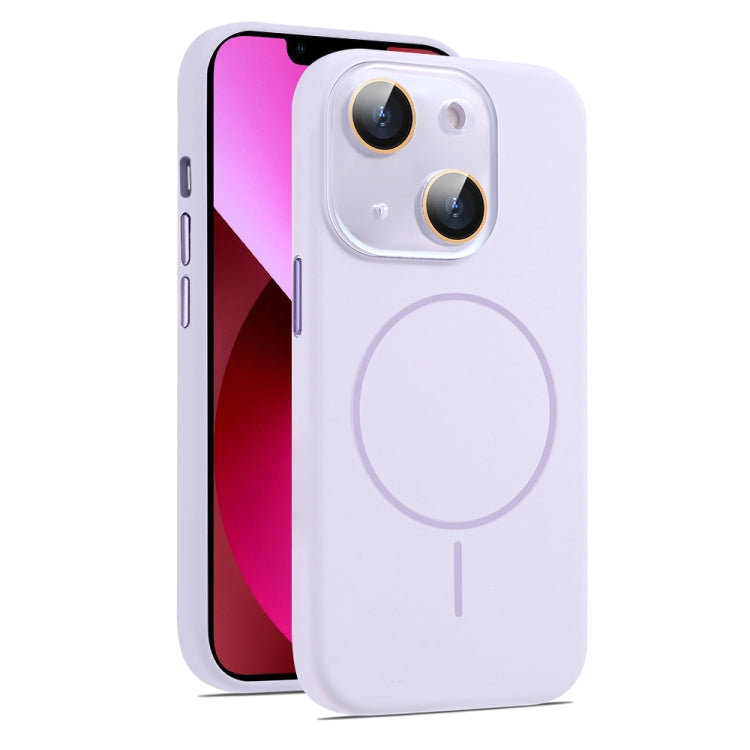 For iPhone 13 AG Fine Hole Liquid Silicone MagSafe Magnetic Phone Case
