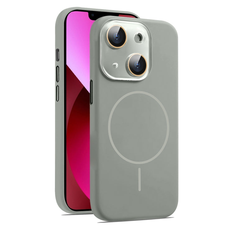 For iPhone 13 AG Fine Hole Liquid Silicone MagSafe Magnetic Phone Case