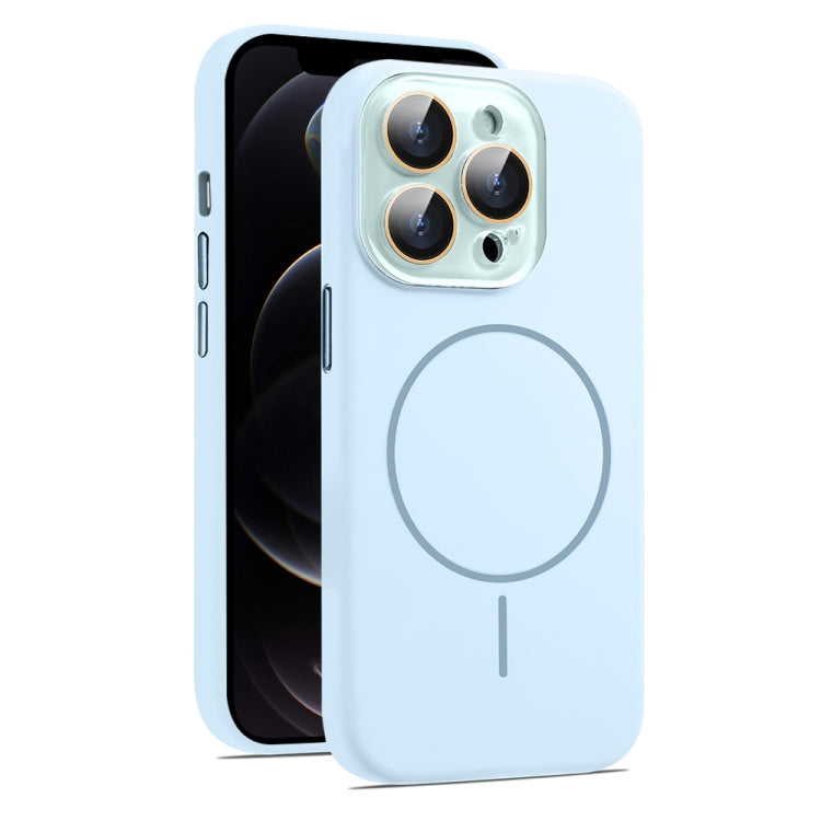 For iPhone 12 Pro Max AG Fine Hole Liquid Silicone MagSafe Magnetic Phone Case