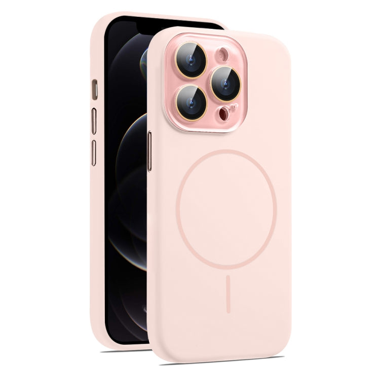 For iPhone 12 Pro AG Fine Hole Liquid Silicone MagSafe Magnetic Phone Case