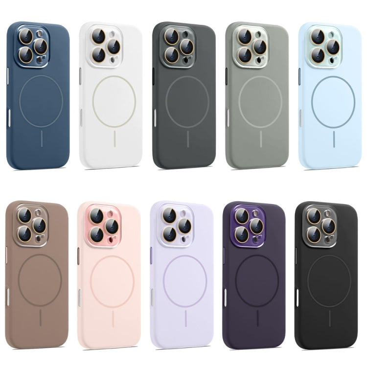 For iPhone 15 AG Fine Hole Liquid Silicone MagSafe Magnetic Phone Case
