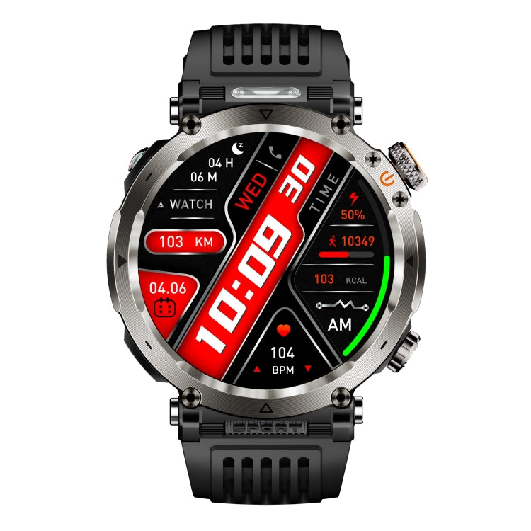 HT30 1.7 inch IP68 Waterproof Silicone Band Smart Watch, Support Flashlight / Banknote Detector Light / Compass